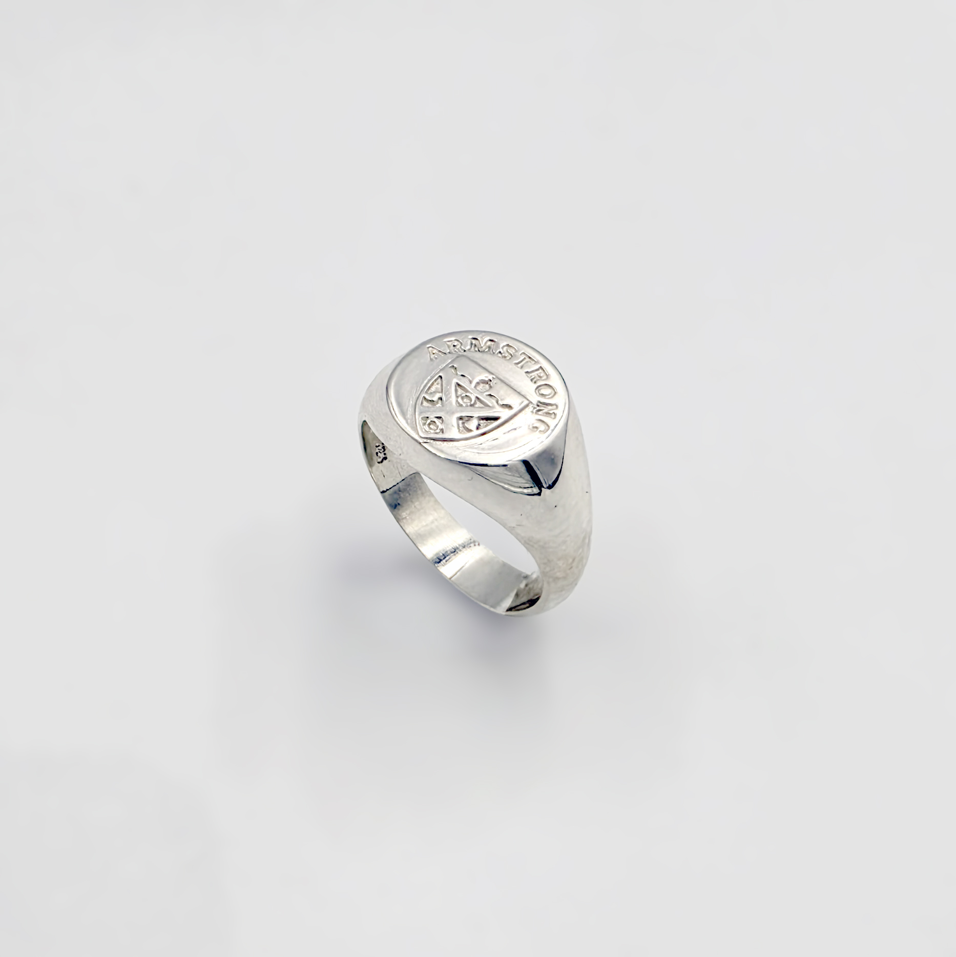 St Andrew's College signet ring front view